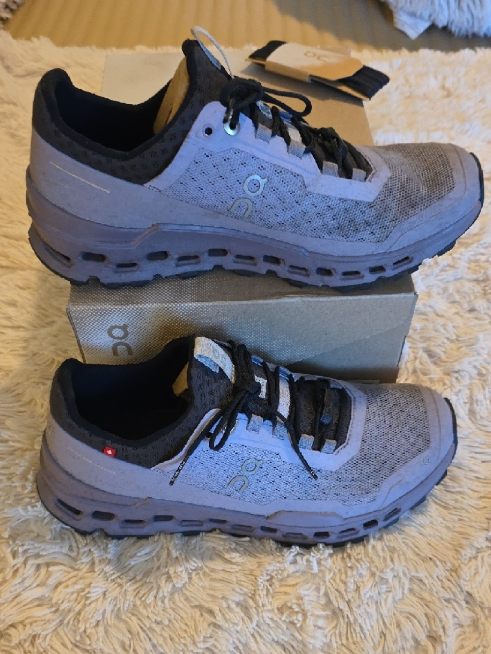 On Cloudultra Lavender/Eclipse Women Size 8 Trail Running Shoes - Picture 3 of 11